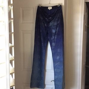 Ombré snake textured pants